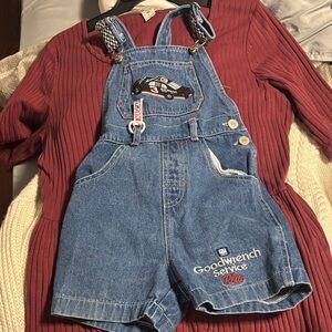 Chase Authentic NASCAR Kids Blue Denim Overalls